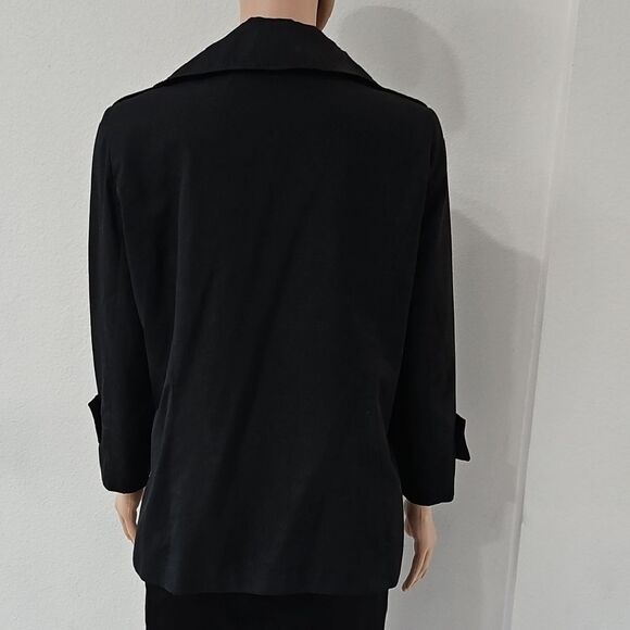 Cynthia Rowley Black Peacoat Tailored Wool-Blend - Picture 5 of 9